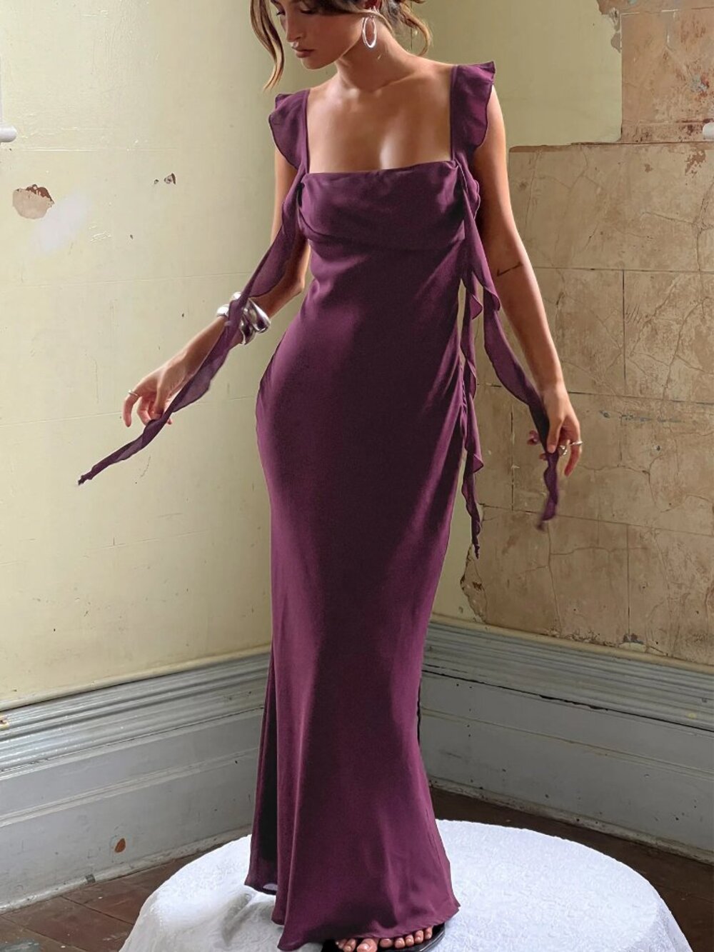 Princess Polly Lanai Maxi Dress in Plum